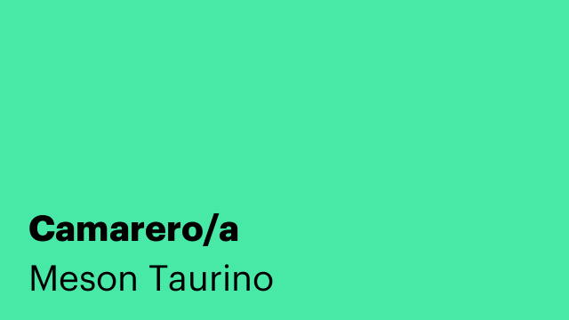 Camarero/a