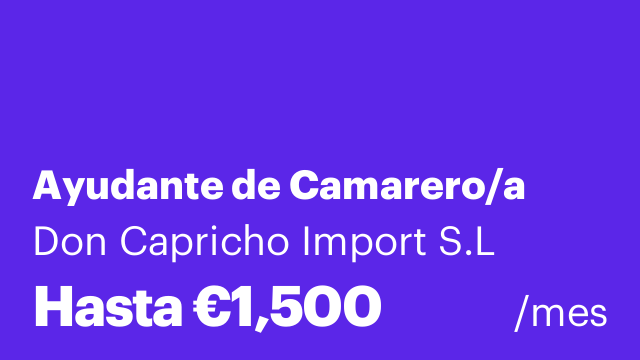 Ayudante de Camarero/a