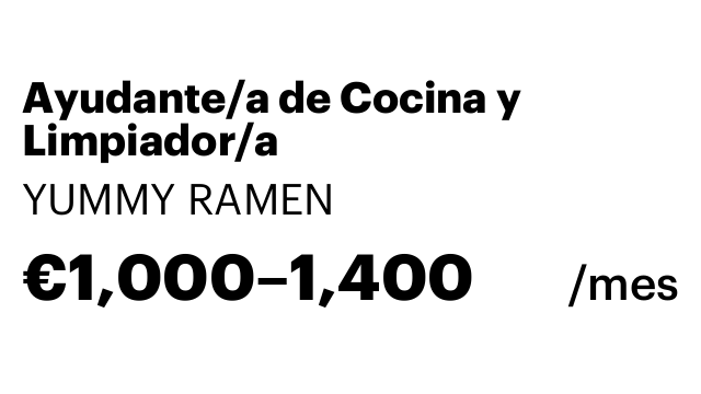 Ayudante/a de Cocina y Limpiador/a