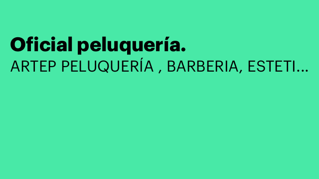 Oficial peluquería.