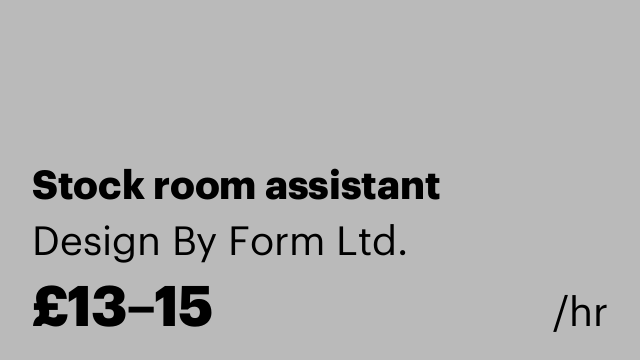 Stock room assistant