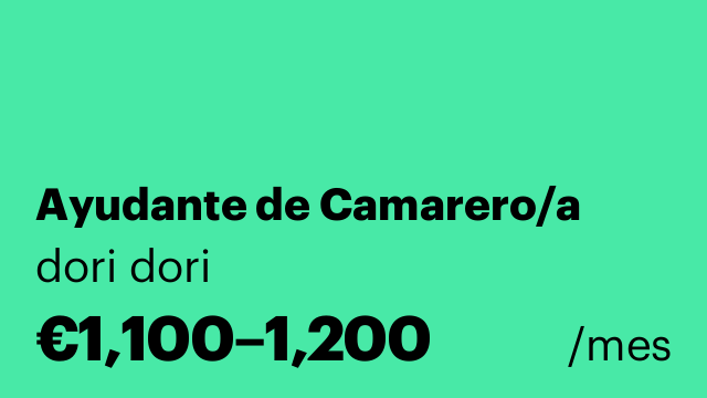 Ayudante de Camarero/a