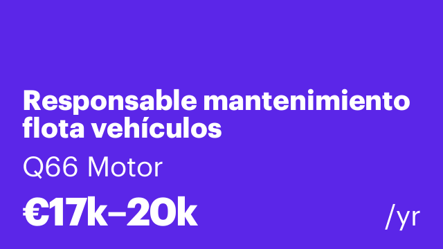 Responsable mantenimiento flota vehículos