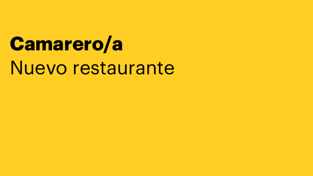 Camarero/a