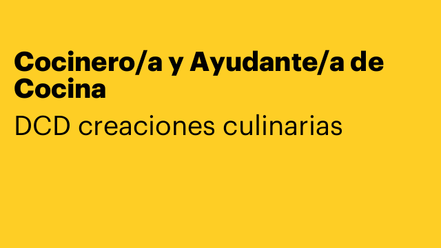 Cocinero/a y Ayudante/a de Cocina