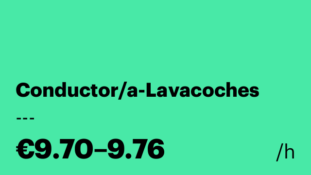 Conductor/a-Lavacoches
