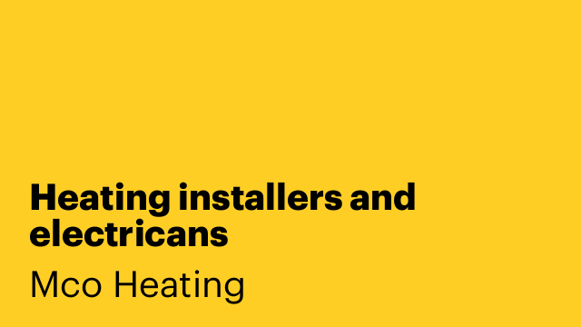 Heating installers and electricans
