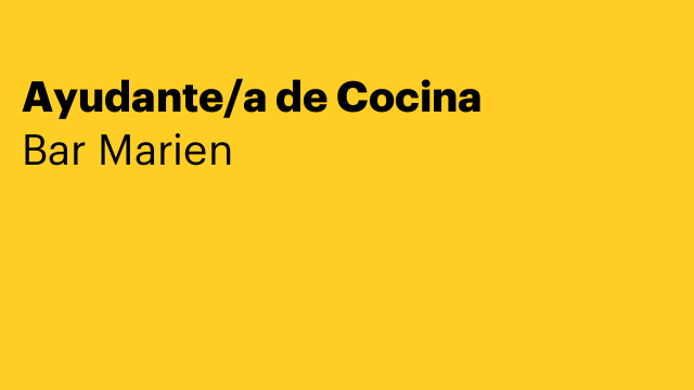 Ayudante/a de Cocina