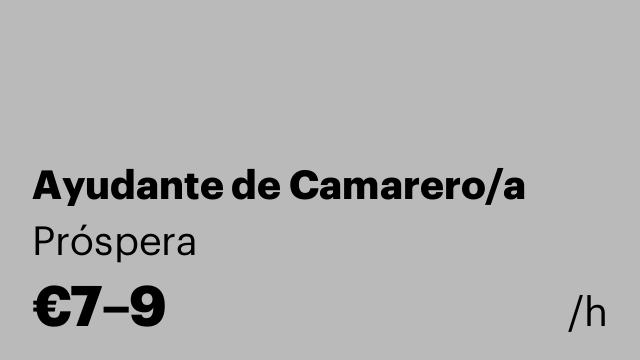 Ayudante de Camarero/a