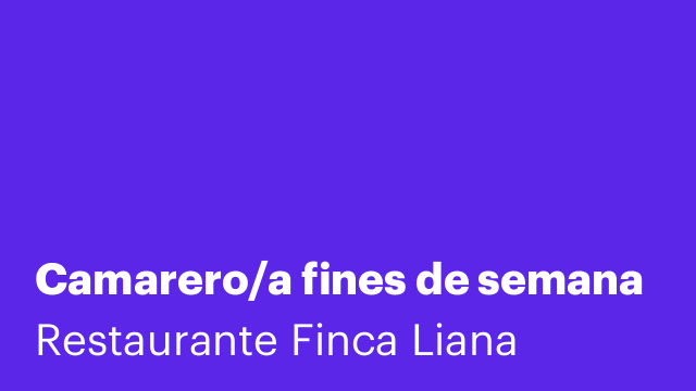 Camarero/a fines de semana