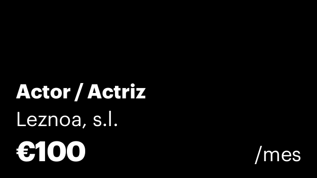 Actor / Actriz