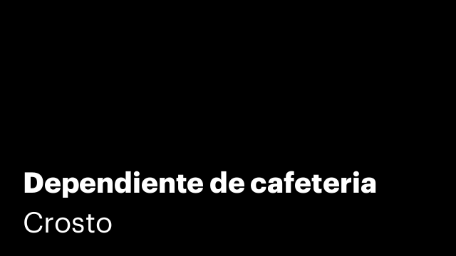 Dependiente de cafeteria