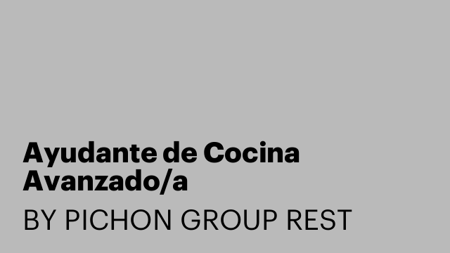 Ayudante de Cocina Avanzado/a
