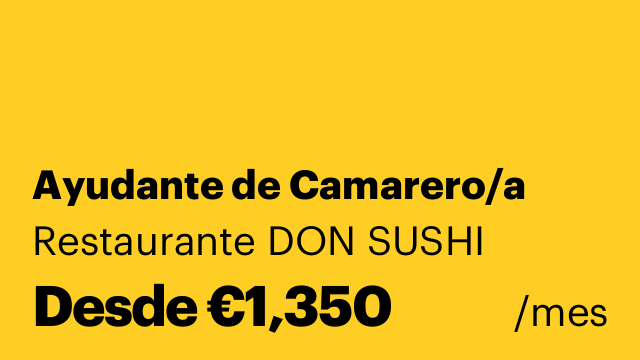 Ayudante de Camarero/a
