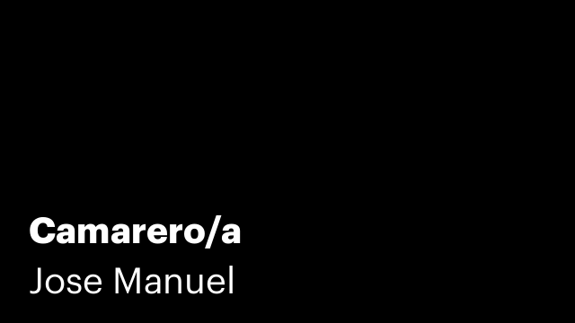 Camarero/a