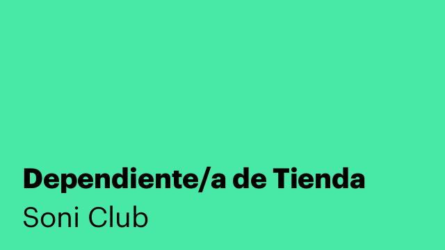 Dependiente/a de Tienda