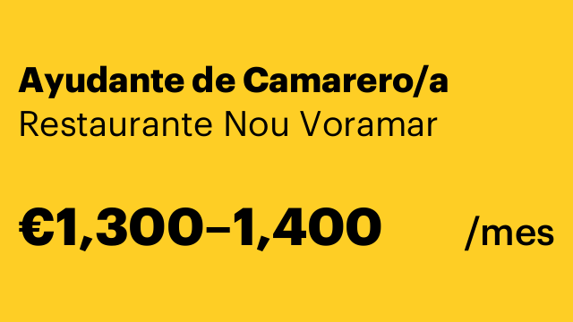 Ayudante de Camarero/a
