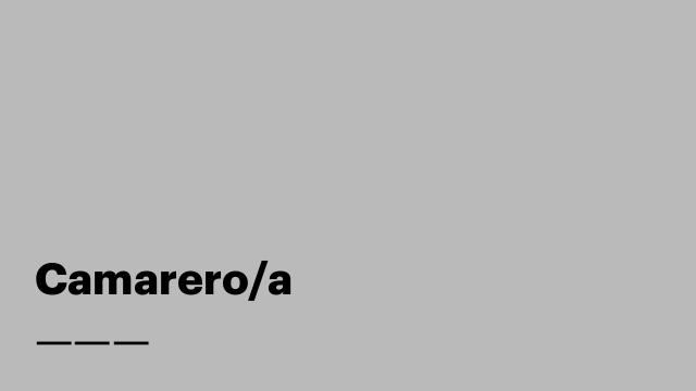 Camarero/a