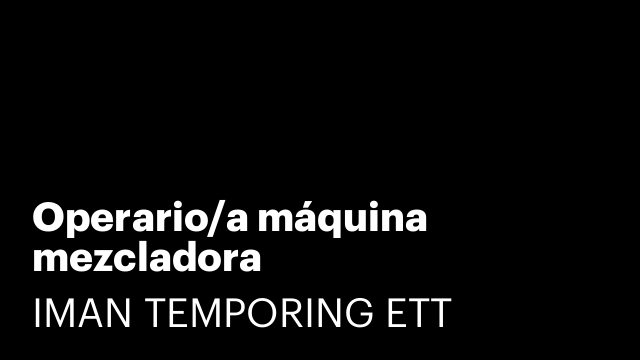 Operario/a máquina mezcladora