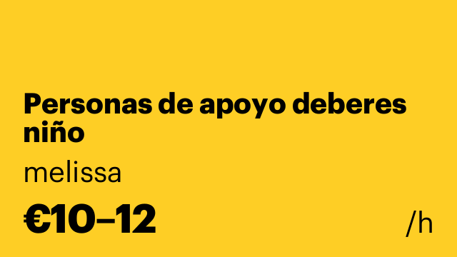 Personas de apoyo deberes niño