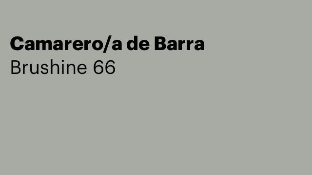 Camarero/a de Barra