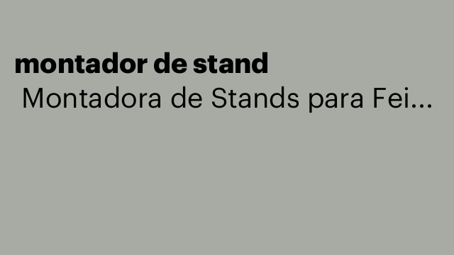 montador de stand
