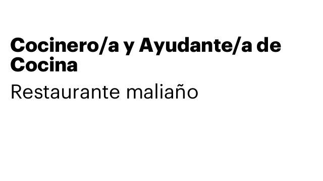 Cocinero/a y Ayudante/a de Cocina
