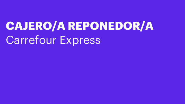 CAJERO/A REPONEDOR/A