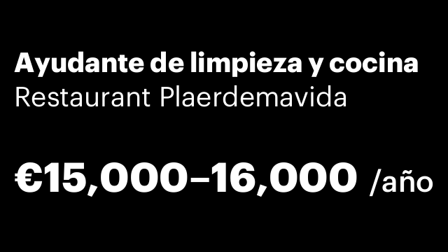 Ayudante de limpieza y cocina