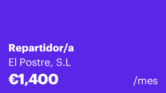Repartidor/a