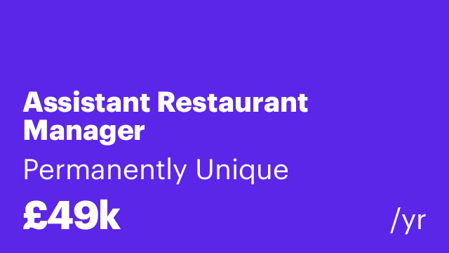 Assistant Restaurant Manager