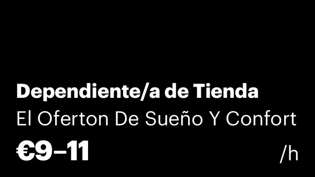Dependiente/a de Tienda