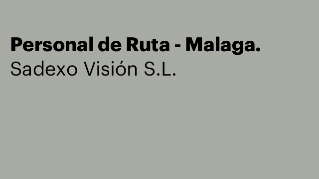 Personal de Ruta - Malaga.