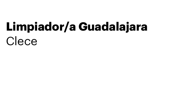 Limpiador/a Guadalajara
