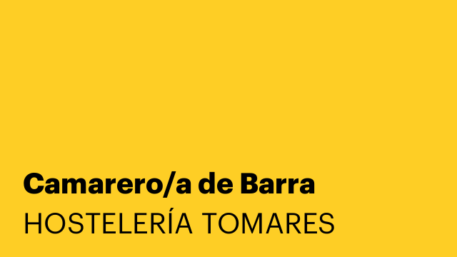 Camarero/a de Barra