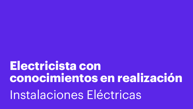Electricista con conocimientos en realización de presupuestos