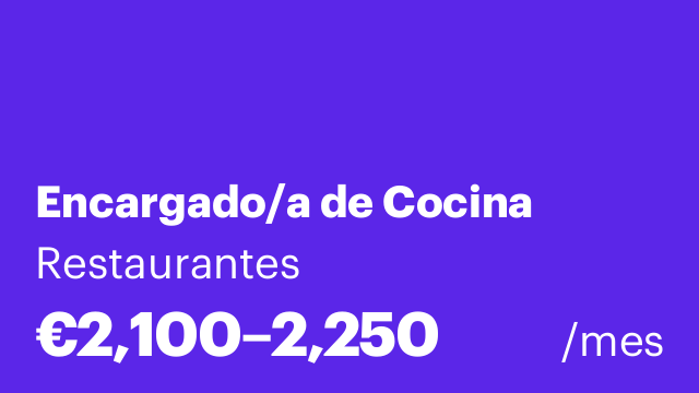 Encargado/a de Cocina