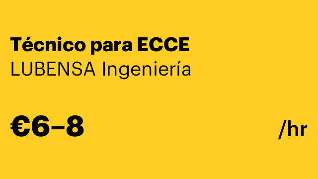Técnico para ECCE