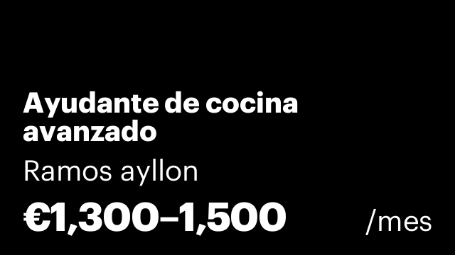 Ayudante de cocina avanzado