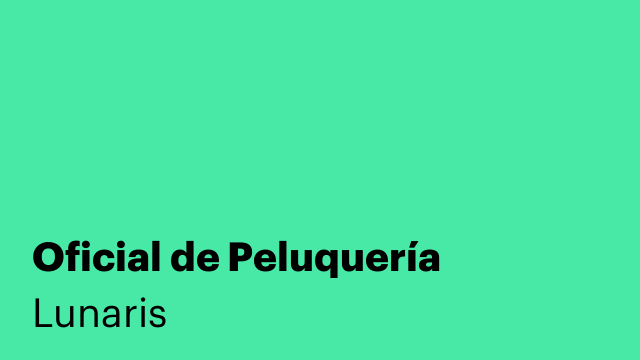 Oficial de Peluquería