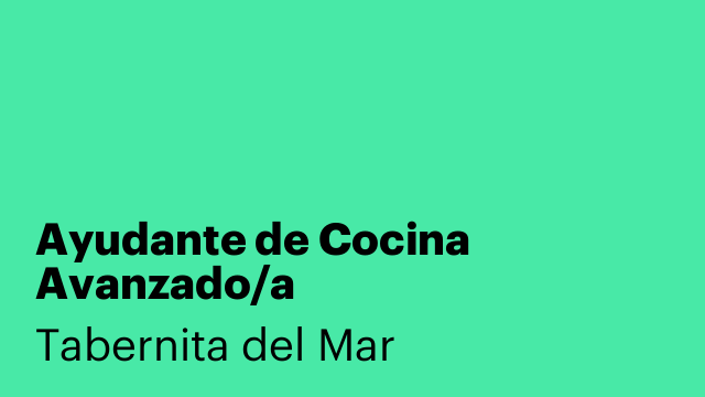 Ayudante de Cocina Avanzado/a