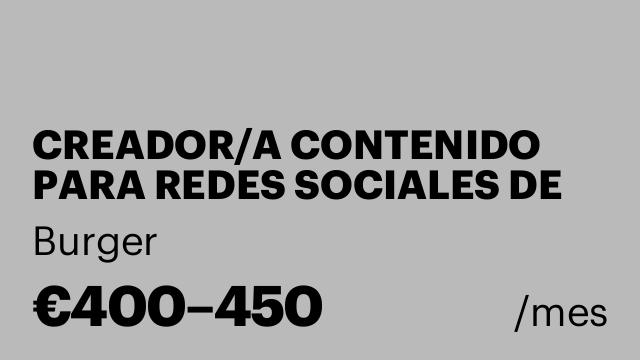 CREADOR/A CONTENIDO PARA REDES SOCIALES DE RESTAURANTE