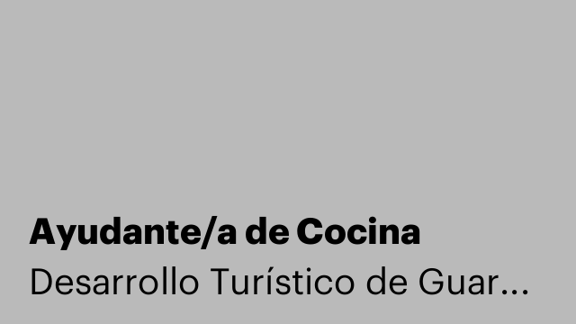 Ayudante/a de Cocina