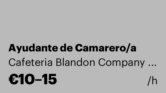 Ayudante de Camarero/a