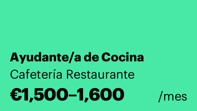 Ayudante/a de Cocina