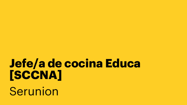 Jefe/a de cocina Educa [SCCNA]