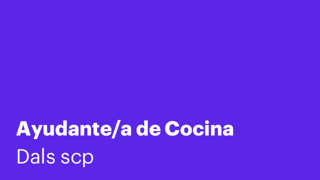 Ayudante/a de Cocina