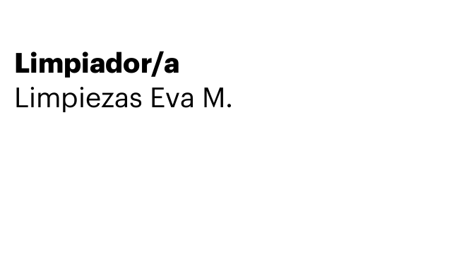 Limpiador/a