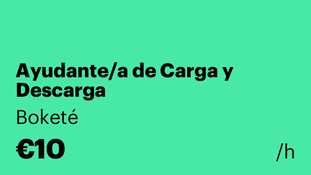 Ayudante/a de Carga y Descarga