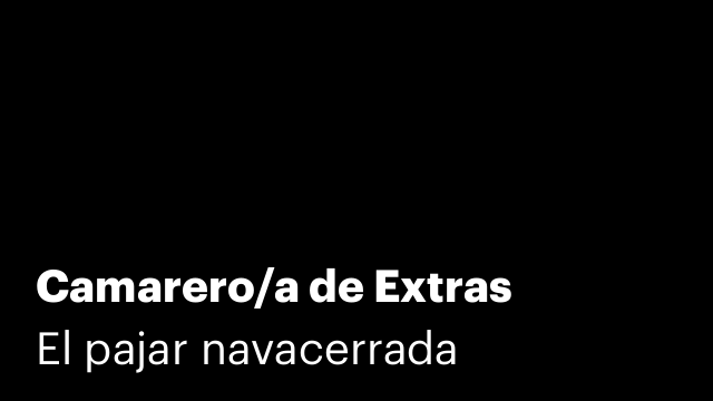 Camarero/a de Extras